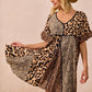 BiBi Leopard Prints Mix and Match Short Sleeves Dress