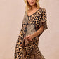 BiBi Leopard Prints Mix and Match Short Sleeves Dress