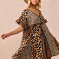 BiBi Leopard Prints Mix and Match Short Sleeves Dress
