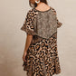 BiBi Leopard Prints Mix and Match Short Sleeves Dress