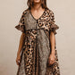 BiBi Leopard Prints Mix and Match Short Sleeves Dress