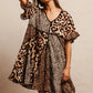 BiBi Leopard Prints Mix and Match Short Sleeves Dress