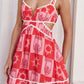 Cutout Printed Mini Dress-Get You Some Sun