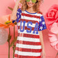 BiBi American Flag Theme Usa Print Sequin Dress-
