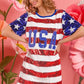 BiBi American Flag Theme Usa Print Sequin Dress-