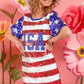 BiBi American Flag Theme Usa Print Sequin Dress-