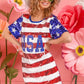 BiBi American Flag Theme Usa Print Sequin Dress