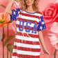 BiBi American Flag Theme Usa Print Sequin Dress-