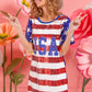 BiBi American Flag Theme Usa Print Sequin Dress-