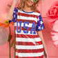 BiBi American Flag Theme Usa Print Sequin Dress-