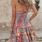 Paisley Print Halter Neck Mini Dress-Get You Some Sun
