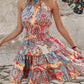 Paisley Print Halter Neck Mini Dress-Get You Some Sun