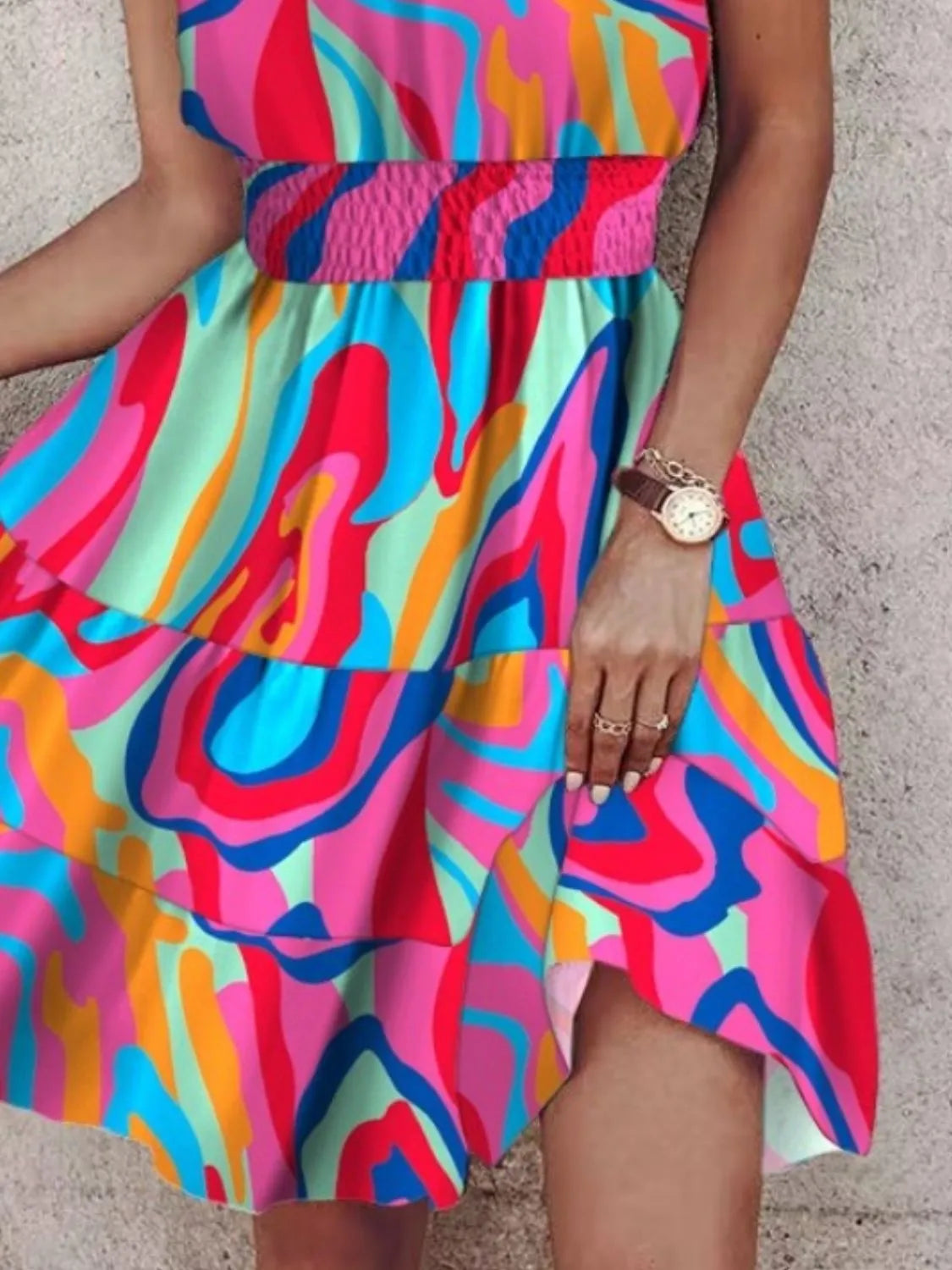 Paisley Print Halter Neck Mini Dress-Get You Some Sun
