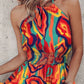 Paisley Print Halter Neck Mini Dress-Get You Some Sun