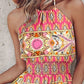 Paisley Print Halter Neck Mini Dress-Get You Some Sun