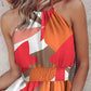 Paisley Print Halter Neck Mini Dress-Get You Some Sun
