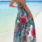 Printed Smocked Maxi Cami Dress-Get You Some Sun