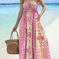 Printed Smocked Maxi Cami Dress-Get You Some Sun