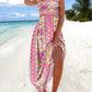 Printed Smocked Maxi Cami Dress-Get You Some Sun