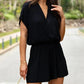 Surplice Short Sleeve Romper-Get You Some Sun