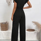 Pearl Detail Ruffled Cap Sleeve Jumpsuit-Get You Some Sun