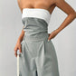 Strapless Color Block Wide Leg Jumpsuit-Get You Some Sun