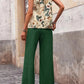 Printed Tank Top and Wide Leg Pants Set-Get You Some Sun