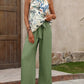 Printed Tank Top and Wide Leg Pants Set-Get You Some Sun