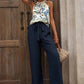 Printed Tank Top and Wide Leg Pants Set-Get You Some Sun