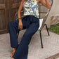 Printed Tank Top and Wide Leg Pants Set-Get You Some Sun