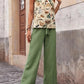 Printed Tank Top and Wide Leg Pants Set-Get You Some Sun