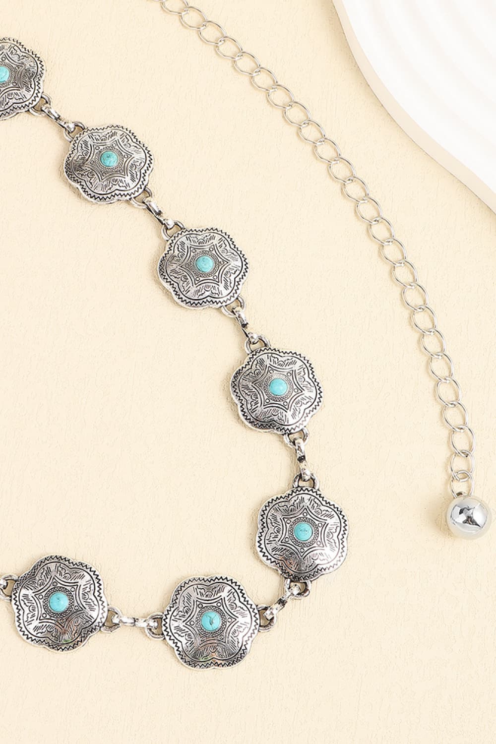Vintage Turquoise Alloy Belt-Get You Some Sun