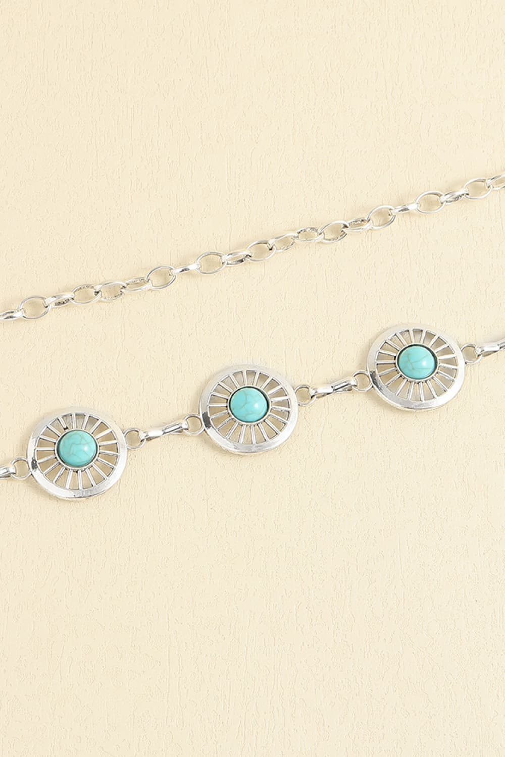 Vintage Turquoise Alloy Belt-Get You Some Sun