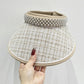 Pearl Detail Sunscreen Hat-Get You Some Sun