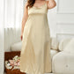 Plus Size Tie-Shoulder Midi Night Dress-Get You Some Sun