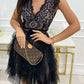 Lace V-Neck Ruffle Dress-Get You Some Sun