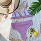 Spaghetti Strap Ribbed Bikini Set-Get You Some Sun