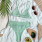 Spaghetti Strap Ribbed Bikini Set-Get You Some Sun