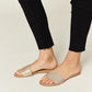 WILD DIVA Rhinestone Open Toe Flat Sandals-Get You Some Sun