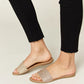 WILD DIVA Rhinestone Open Toe Flat Sandals-Get You Some Sun