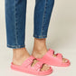 Legend Double Buckle Open Toe Sandals-Get You Some Sun