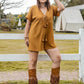Plus Size V-Neck Short Sleeve Romper-Get You Some Sun