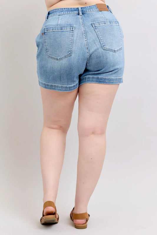Judy Blue Plus Size High Rise Denim Shorts-Get You Some Sun