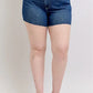 Judy Blue Plus Size High Waist Criss-Cross Waistband  Shorts