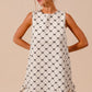 SO ME Texture Bow Printed Mini Ruffle Dress-Get You Some Sun