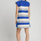 Umgee French Terry Side Slit Striped Mini Dress-