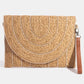 Fame Stitch Detailed Straw Crossbody Bag-Get You Some Sun