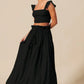 SO ME Smocked Top and Flowy Maxi Skirt Set-Get You Some Sun