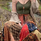 Plus Size Plaid Print Drawstring Skirt