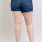 Judy Blue Plus Size High Waist Criss-Cross Waistband  Shorts